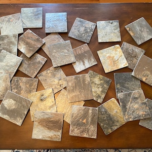 Vintage slate coasters