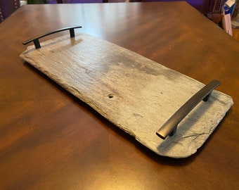 French Quarter Slate Serving Tray, New Orleans Vintage Roofing