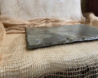 Vintage Weathered Slate Placemat and Coaster Set