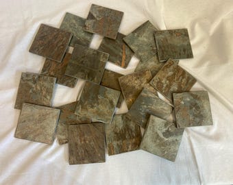 Vintage slate coasters
