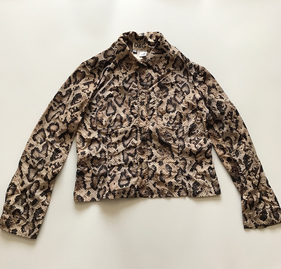Dolce & Gabbana Snakeskin Windbreaker Jacket