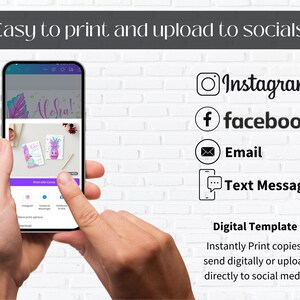 May include: A digital template for a printable invitation with a tropical theme. The invitation features a pineapple and the text "Aloha!" in a pink and blue watercolor style. The image shows a phone screen with the invitation displayed on the Canva app, along with options to print, share on social media, and download the file.