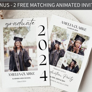 Graduation Party Invitation, Graduation Invitation Template, High School Graduation Party Invite, Printable Editable Template, Grad Party