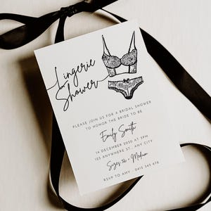 Lingerie Shower Invite, Lingerie Party Invitation, Lingerie Party Ideas, Bridal Lingerie Shower, Bridal Shower Invitation Bachelorette Party