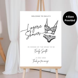 Cartelli di benvenuto per la festa della lingerie, cartellonistica di benvenuto per la festa della lingerie, idee per la festa della lingerie, festa della lingerie nuziale, decorazioni per la festa della sposa