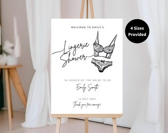 Lingerie Shower Welcome Signs, Lingerie Party Welcome Signage, Lingerie Party Ideas, Bridal Lingerie Shower, Bridal Shower Decor