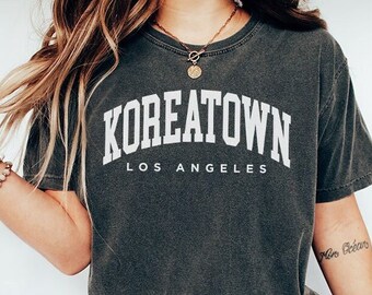 Comfort Colors Koreatown Los Angeles T-Shirt | Koreatown Comfort Colors Unisex T-Shirt | Ktown Group Tee | Men's Women's Ktown LA Shirt