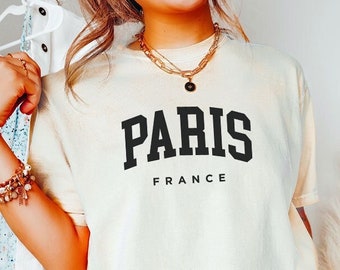 Comfort Colors Paris France T-Shirt | Paris Comfort Colors Unisex T-Shirt | Euro Trip Tee | Paris France Group Tee | Paris Girls Trip Shirts