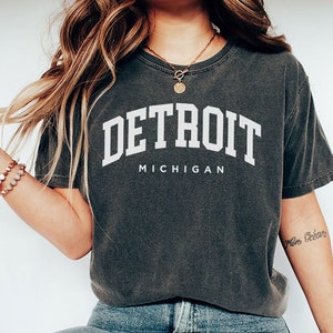 Comfort Colors Detroit Michigan T-Shirt | Detroit Comfort Colors Unisex T-Shirt | Detroit Trip Group Shirt | Detroit Michigan Trip Shirt