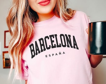 Comfort Colors Barcelona Spain T-Shirt | Barcelona Comfort Colors Unisex T-Shirt | Euro Trip Tee | Spain Group Tee | Spain Girls Trip Shirts
