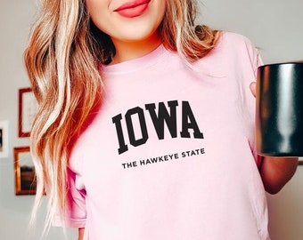 Comfort Colors Iowa T-Shirt | Customizable Iowa Comfort Colors Shirt | Personalized Name Shirt | Personalized Comfort Colors Iowa T-shirt