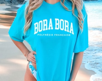 Bora Bora Comfort Colors T-Shirt | Bora Bora Unisex T-Shirt | French Polynesia Tee | Bora Bora Vacation Shirt | Honeymoon Matching T-Shirt