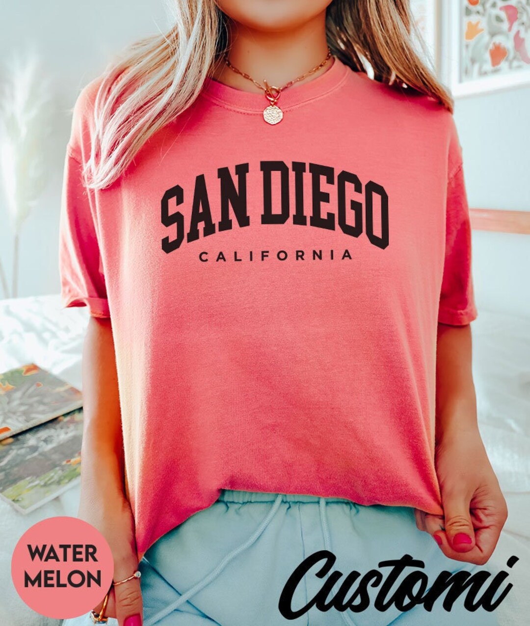 500 LEVEL San Diego California Graphic T-Shirt - Soft Cotton, True To Size Fit - View #2