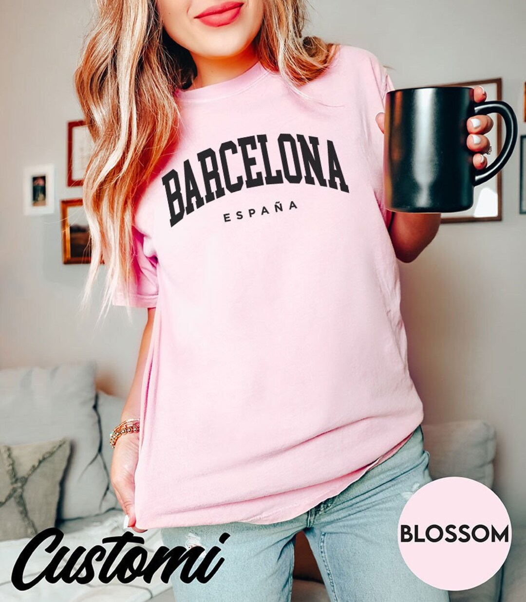 Comfort Colors Barcelona Spain T-shirt Barcelona Comfort Colors Unisex