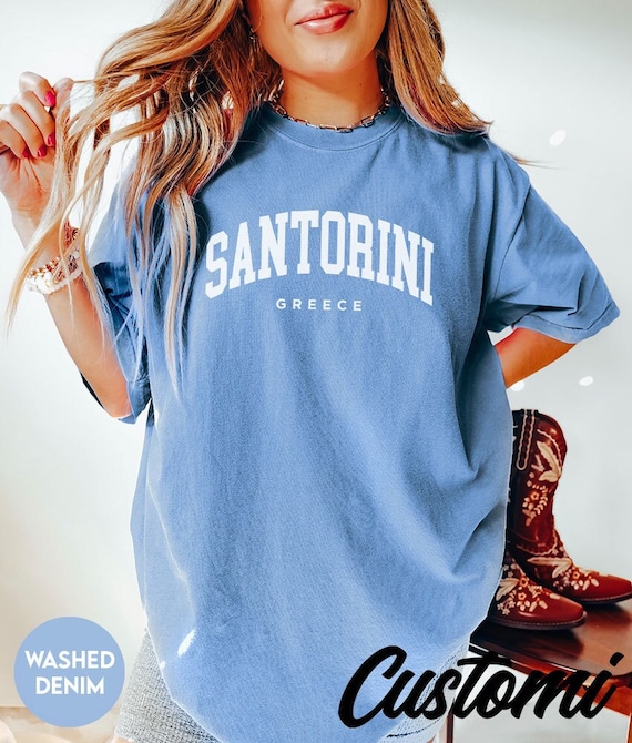 Comfort Colors Santorini Greece T-Shirt | Santorini Comfort Colors Unisex T-Shirt | Santorini Group Tee | Santorini Greece Euro Trip Shirts