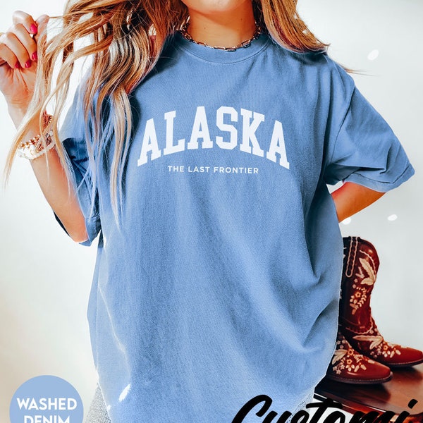 Comfort Colors Alaska T-Shirt | Customizable Alaska Comfort Colors Shirt | Personalized Name Shirt | Personalized Comfort Colors Shirt