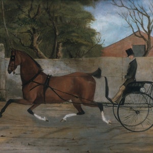Horse and buggy instant digital print