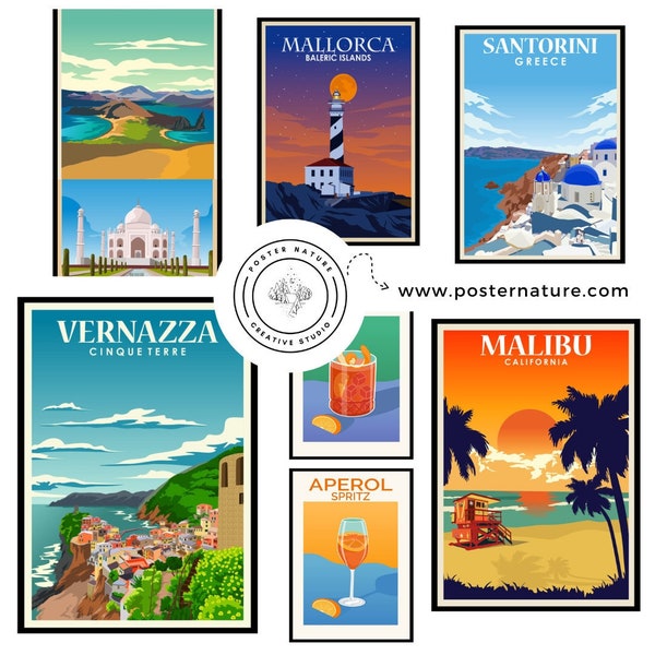 Travel Postcard(s), unique souvenir, available motives from all over the world, Wall art, small poster, home decor