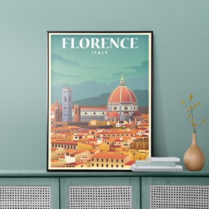 Florence Firenze Tuscany Italy Vintage Fine Art Print, Poster