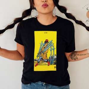 Seven of Swords Tarot Card Shirt Dark Academia Gift for Tarot Readers