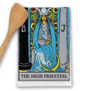 The High Priestess Tarotkaart Theedoek Goth Keukendecoratie
