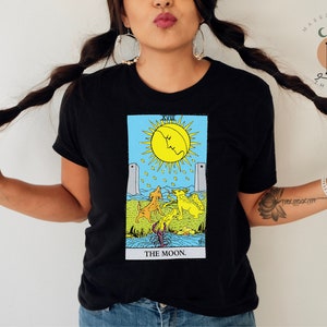 The Moon Tarot Card Shirt Dark Academia Gift for Tarot Readers