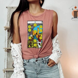 Ten of Pentacles Tarot Card Tank Mystical Tarot Card Shirt Witchy Workout Tank for Tarot Lovers