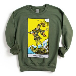 Camisa de cartas de tarô The Fool Suéter de bruxa para ela ou ele