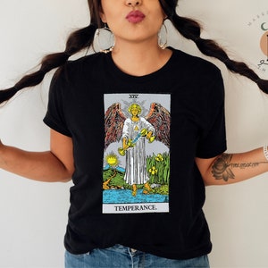 Temperance Tarot Card Shirt Dark Academia Gift for Tarot Readers