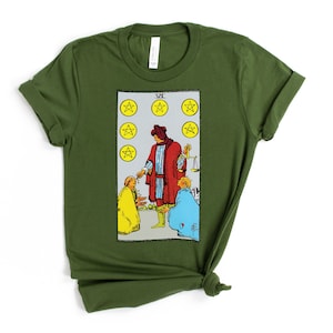 Six of Pentacles Tarot Card Shirt Dark Academia Gift for Her or Him