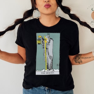 The Hermit Tarot Card Shirt Dark Academia Gift for Tarot Readers