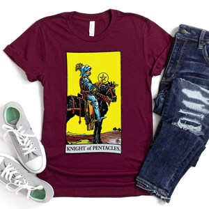 Knight of Pentacles Tarot Card Shirt Dark Academia Gift for Tarot Readers
