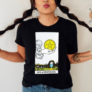 Ace of Pentacles Tarot Card Shirt Dark Academia Gift for Tarot Readers