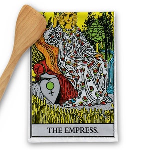 The Empress Tarotkaart Theedoek Goth Keukendecoratie