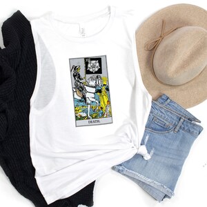 Death Tarot Card Tank Mystical Tarot Card Shirt Witchy Workout Tank para los amantes del Tarot