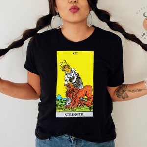 Strength Tarot Card Shirt Dark Academia Gift for Tarot Readers