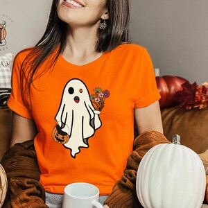 Halloween Ghost Shirt Spooky Season Shirt Halloween Party Tee Retro Halloween Shirt Boo Shirt
