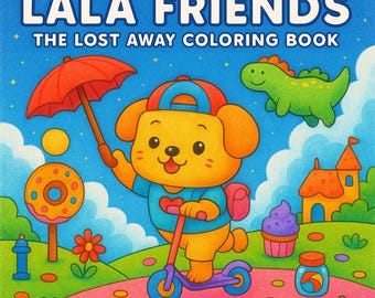 Lala Friends Coloring Book pdf download, 60 Printable Pages for Kids & Adults, Instant Digital Download, Bold and Easy Coloring Book