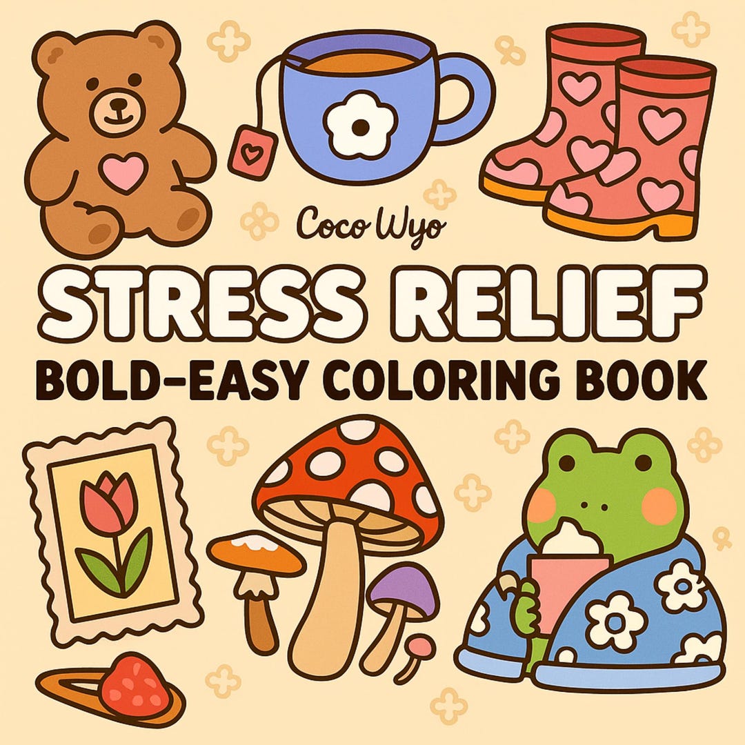Coco Wyo Stress Relief Coloring Book PDF+PNG – 57 Printable Pages for ...