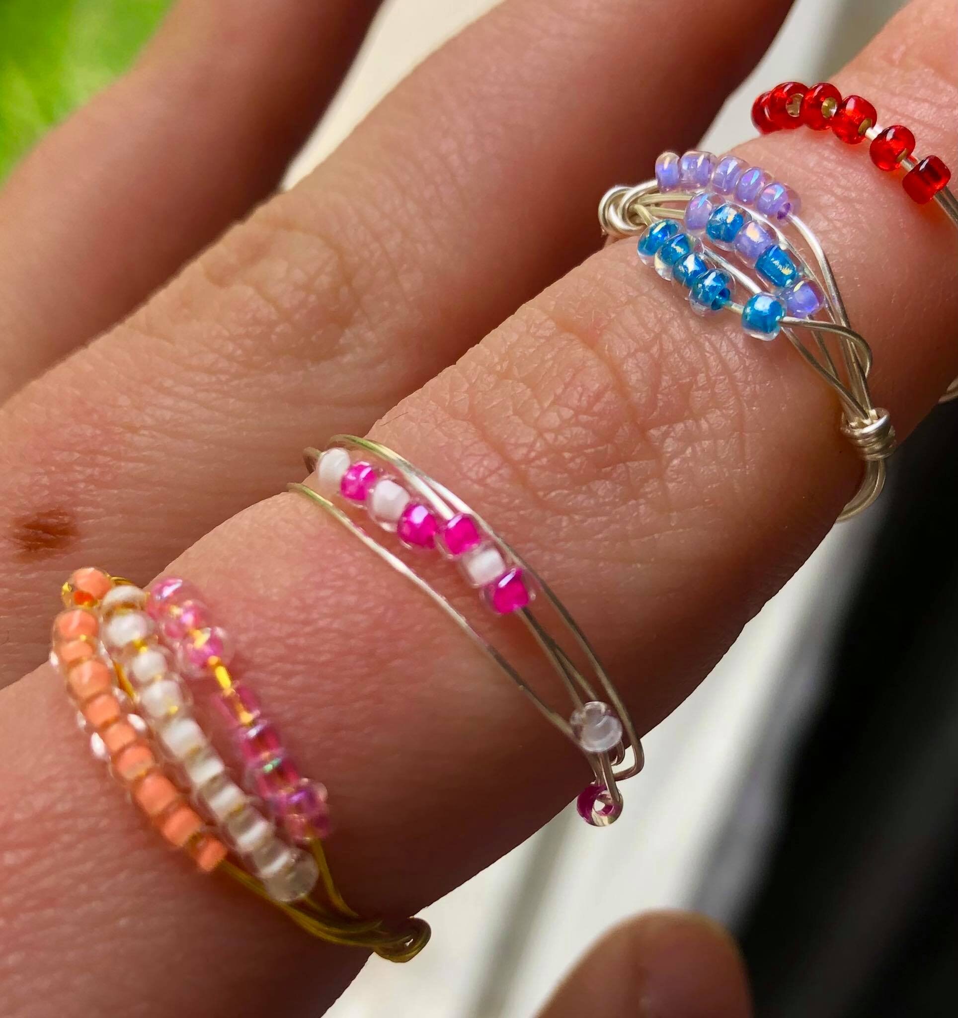 Fidget Ring Anxiety Ring Ring for Anxiety Beaded Ring Etsy