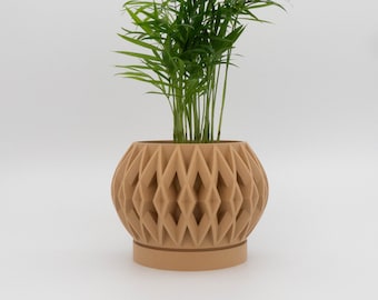 Cache pot | pot de fleur d'intérieur "Orik" imprimé en 3D | Décoration d'intérieur élégante & design