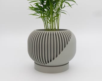 Cache pot  "Narvo" | pot de fleur d'intérieur imprimé en 3D | Décoration d'intérieur élégante & design