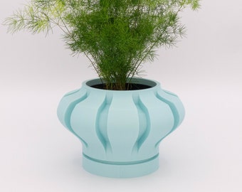 Pflanzentopf | 3D-gedruckter Indoor-Blumentopf „Ariko“ | Elegante Inneneinrichtung und Design