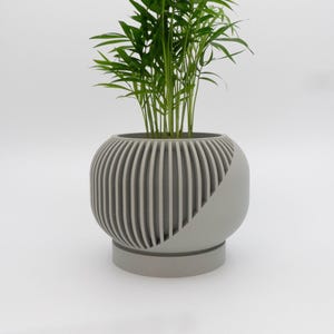 Planter | Indoor pot with saucer &quot;Narvo&quot; | Modern & unique design interior decoration | 3D printed
