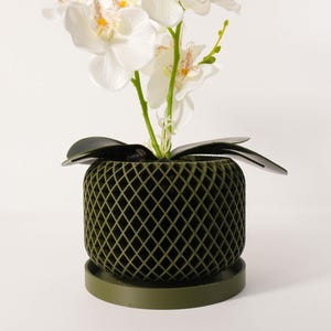 Orchid pot with drainage “Ravik” | Interior design modern & unique | 3D printed
