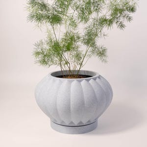 Flower pot cover | Interior flower pot with drainage “NOM” | Modern & unique design interior decoration | 3D printed