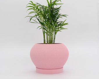 Cache pot "Melfi" | pot de fleur d'intérieur imprimé en 3D | Décoration d'intérieur élégante & design