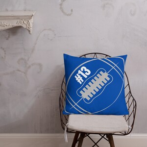 Football Throw Pillow, Customized Football Pillow, Football Gift