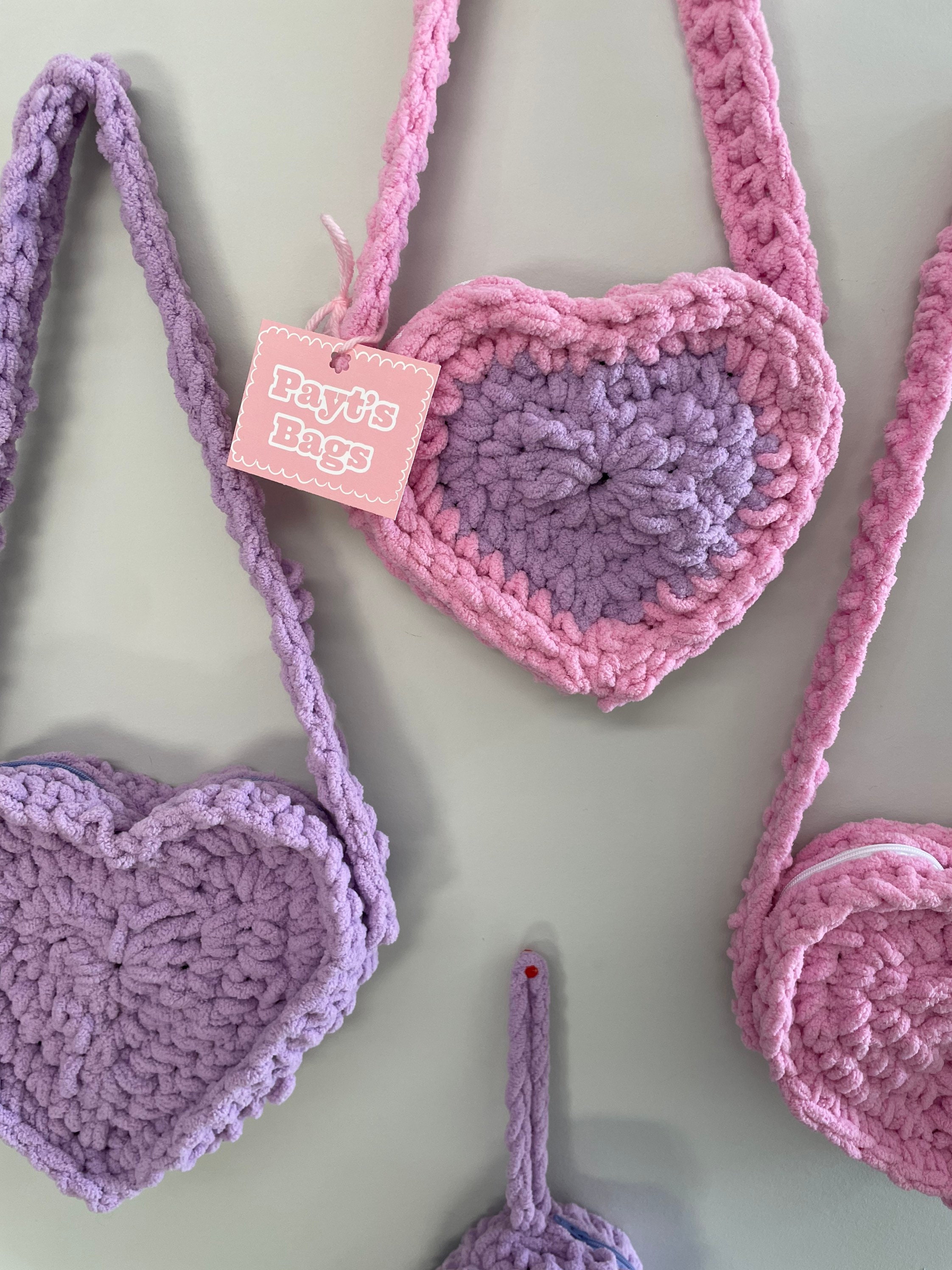 How To Crochet A Heart Bag - Crocheted World