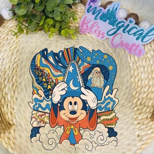 Mickey Fantasia Park Ready To heat Press/ Heat Transfer Dtf/ Mickey Heat Transfer/ Mickey minnie DTF